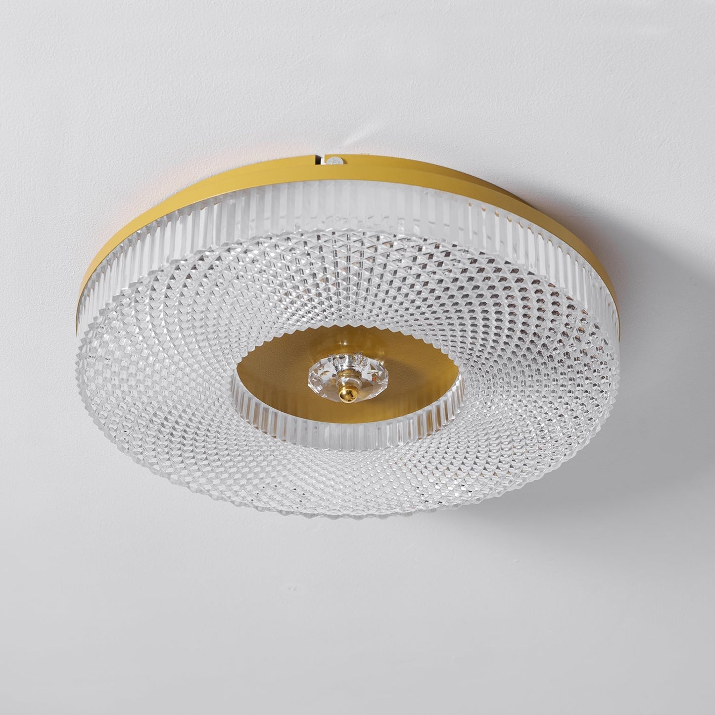 LED Plafondlamp Rond IJzer Acryl Dimbaar 3000K 4000K 6000K Zwart Wit Goud