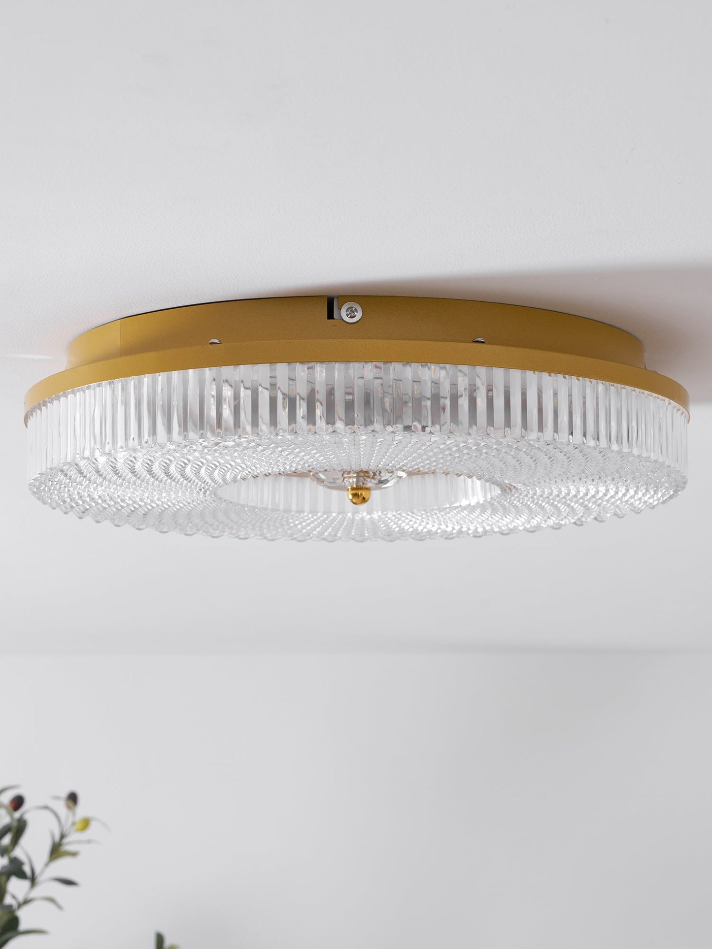 LED Plafondlamp Rond IJzer Acryl Dimbaar 3000K 4000K 6000K Zwart Wit Goud