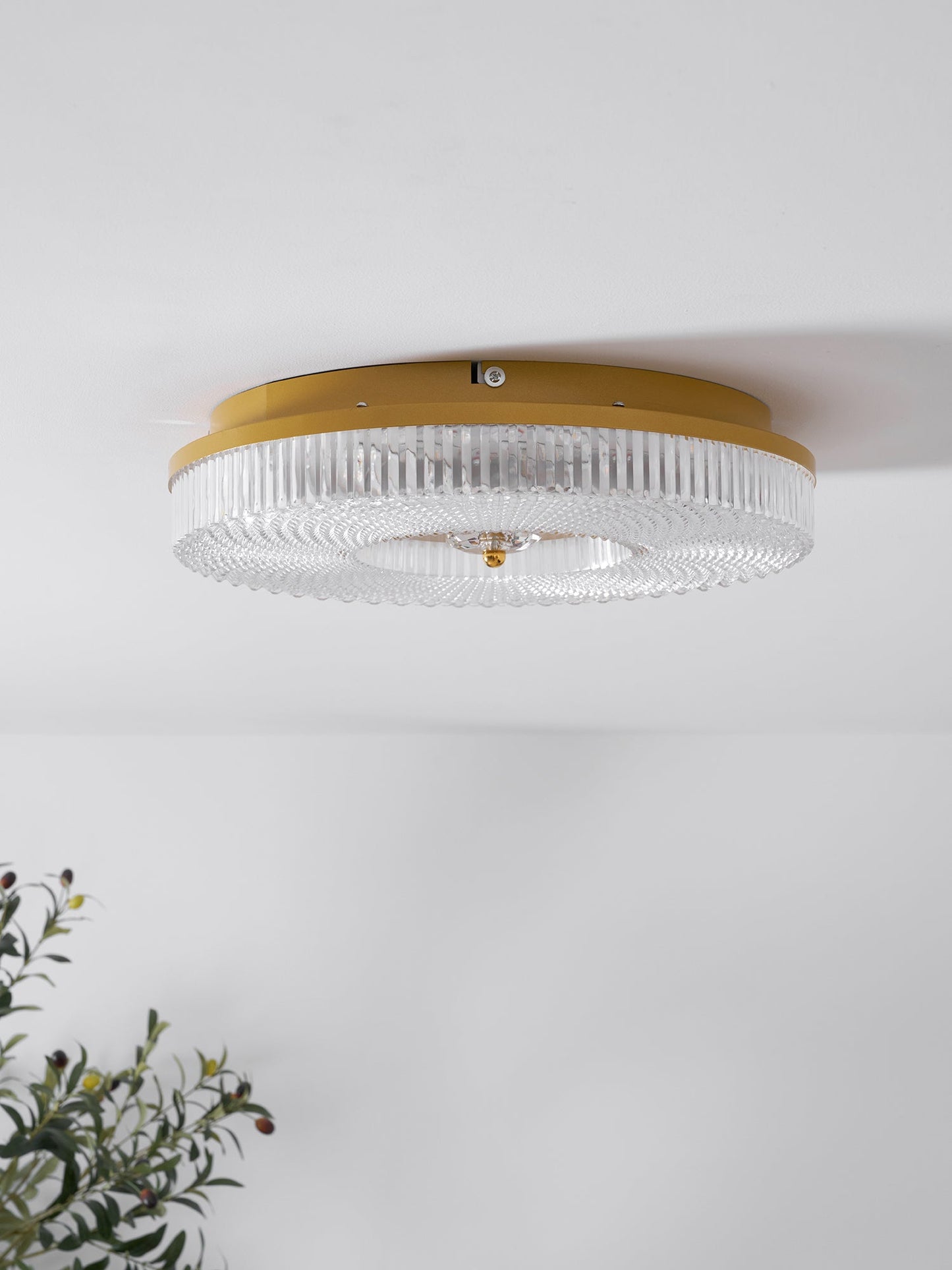 LED Plafondlamp Rond IJzer Acryl Dimbaar 3000K 4000K 6000K Zwart Wit Goud