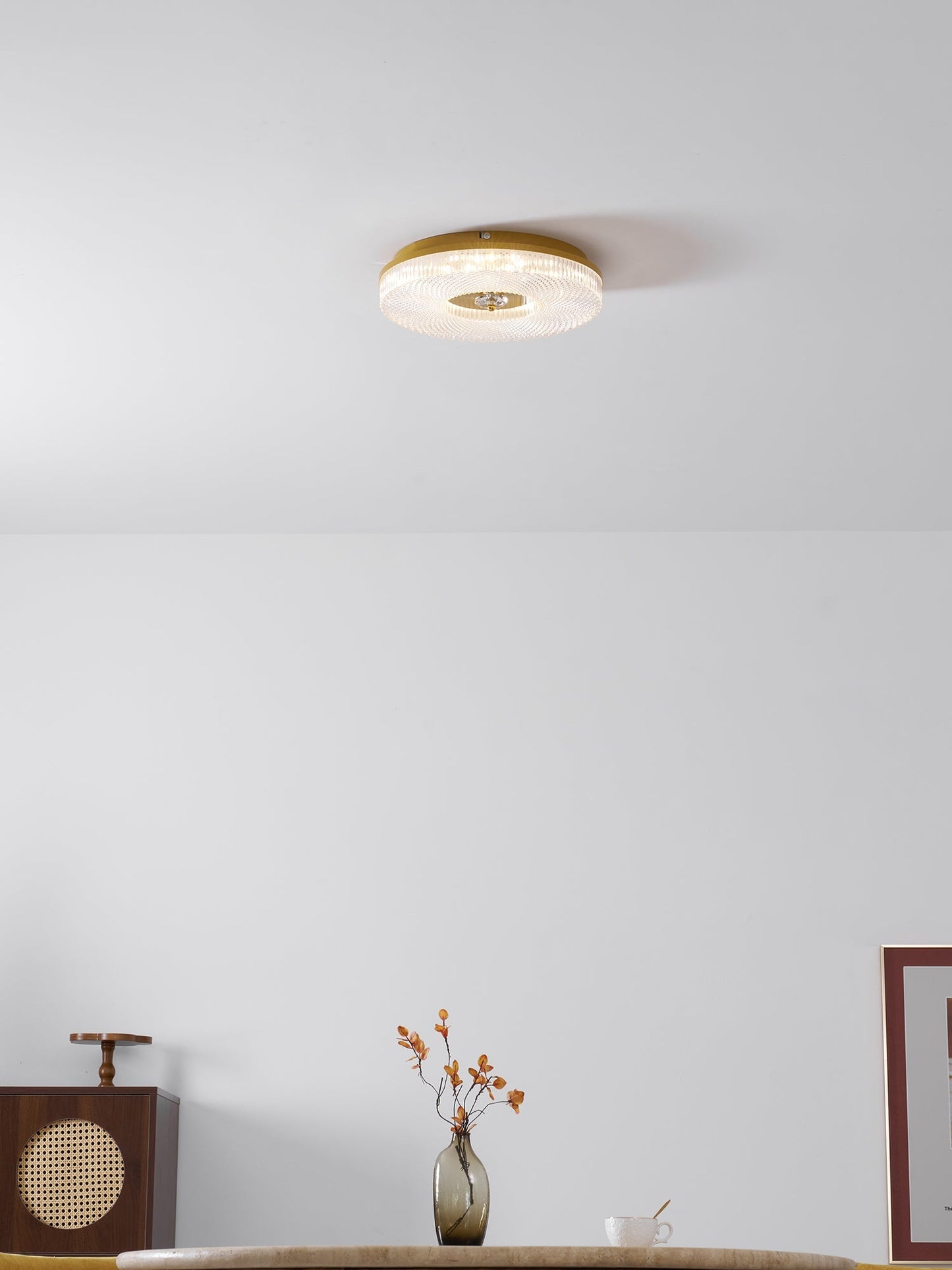 LED Plafondlamp Rond IJzer Acryl Dimbaar 3000K 4000K 6000K Zwart Wit Goud