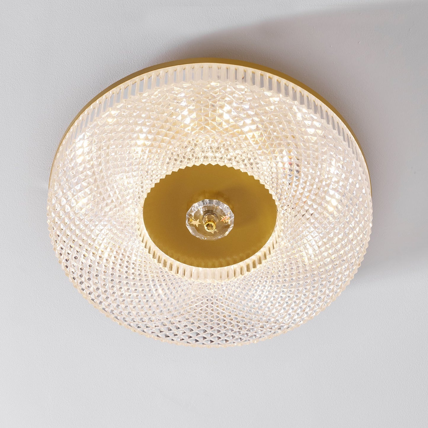 LED Plafondlamp Rond IJzer Acryl Dimbaar 3000K 4000K 6000K Zwart Wit Goud