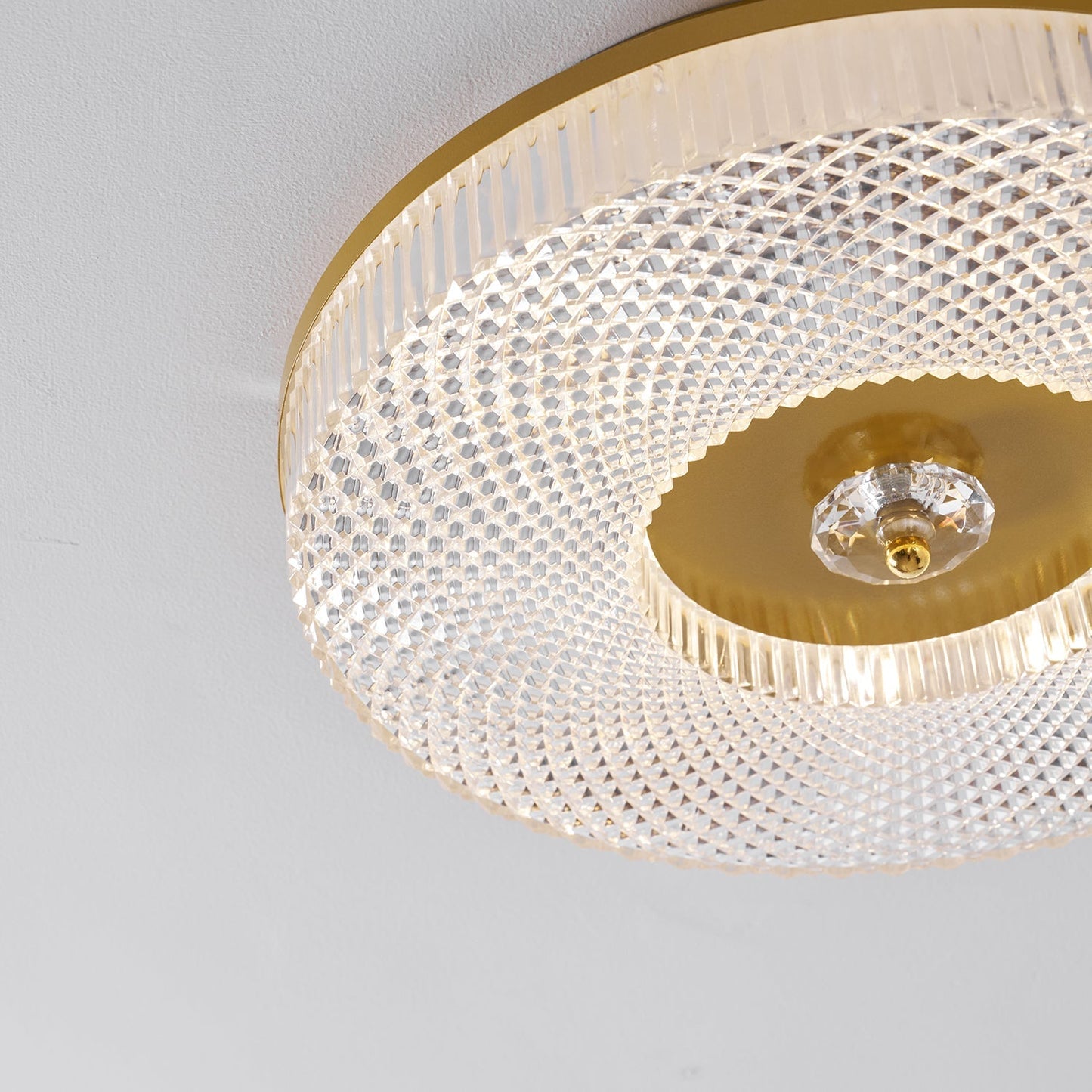 LED Plafondlamp Rond IJzer Acryl Dimbaar 3000K 4000K 6000K Zwart Wit Goud