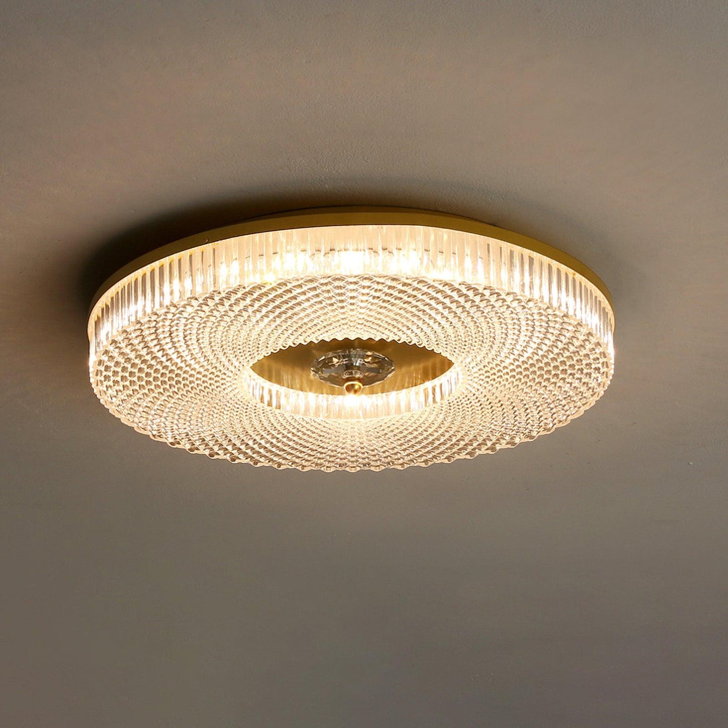 LED Plafondlamp Rond IJzer Acryl Dimbaar 3000K 4000K 6000K Zwart Wit Goud