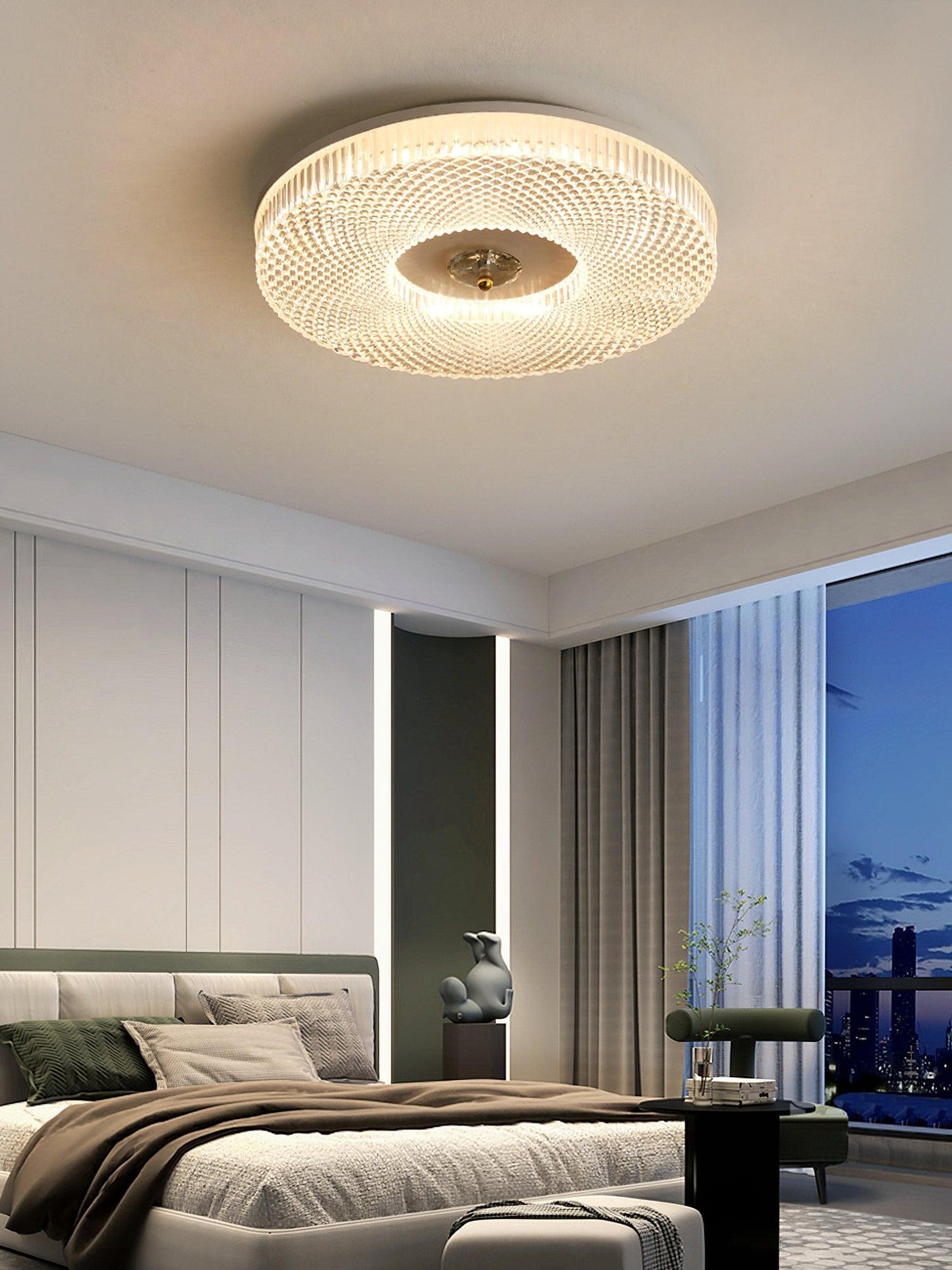 LED Plafondlamp Rond IJzer Acryl Dimbaar 3000K 4000K 6000K Zwart Wit Goud