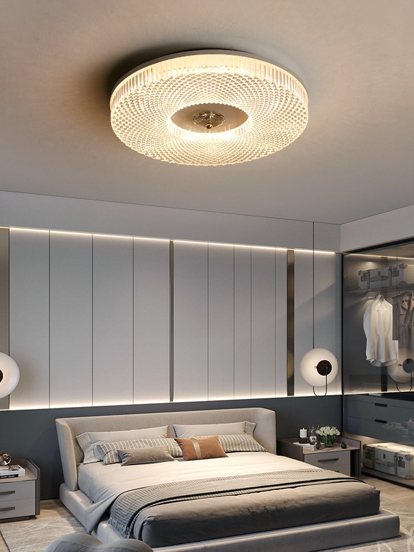 LED Plafondlamp Rond IJzer Acryl Dimbaar 3000K 4000K 6000K Zwart Wit Goud