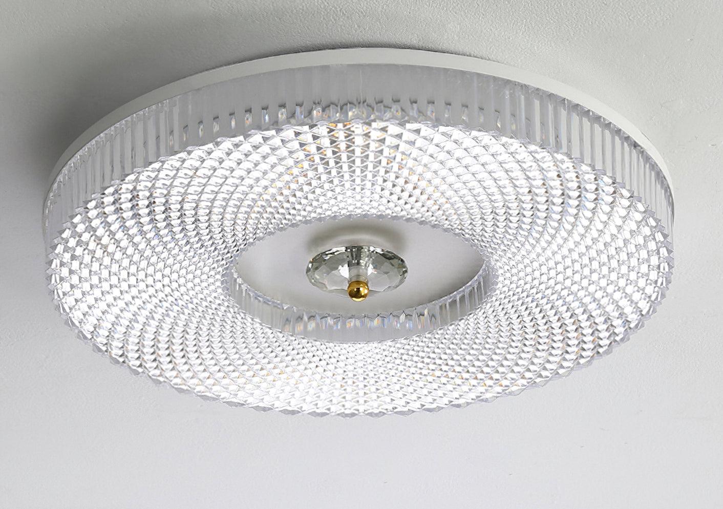 LED Plafondlamp Rond IJzer Acryl Dimbaar 3000K 4000K 6000K Zwart Wit Goud