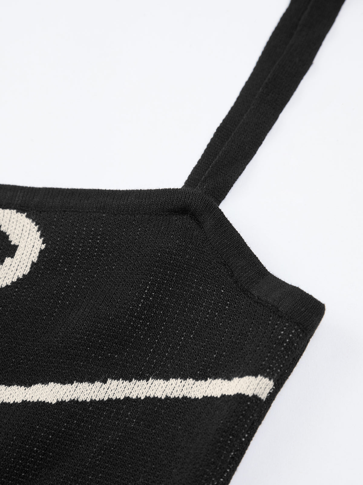 Jurk Abstract Patroon Dunne Schouderbandjes Zomerjurk