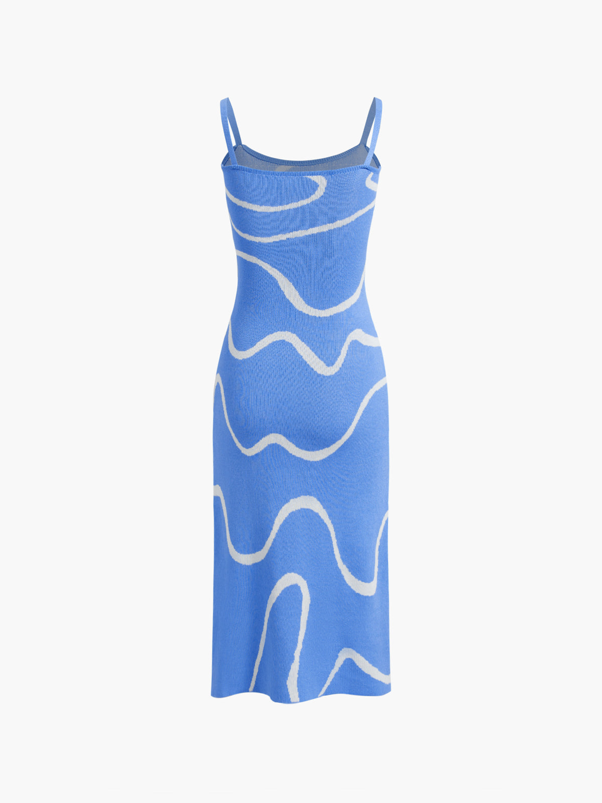 Jurk Abstract Patroon Dunne Schouderbandjes Zomerjurk