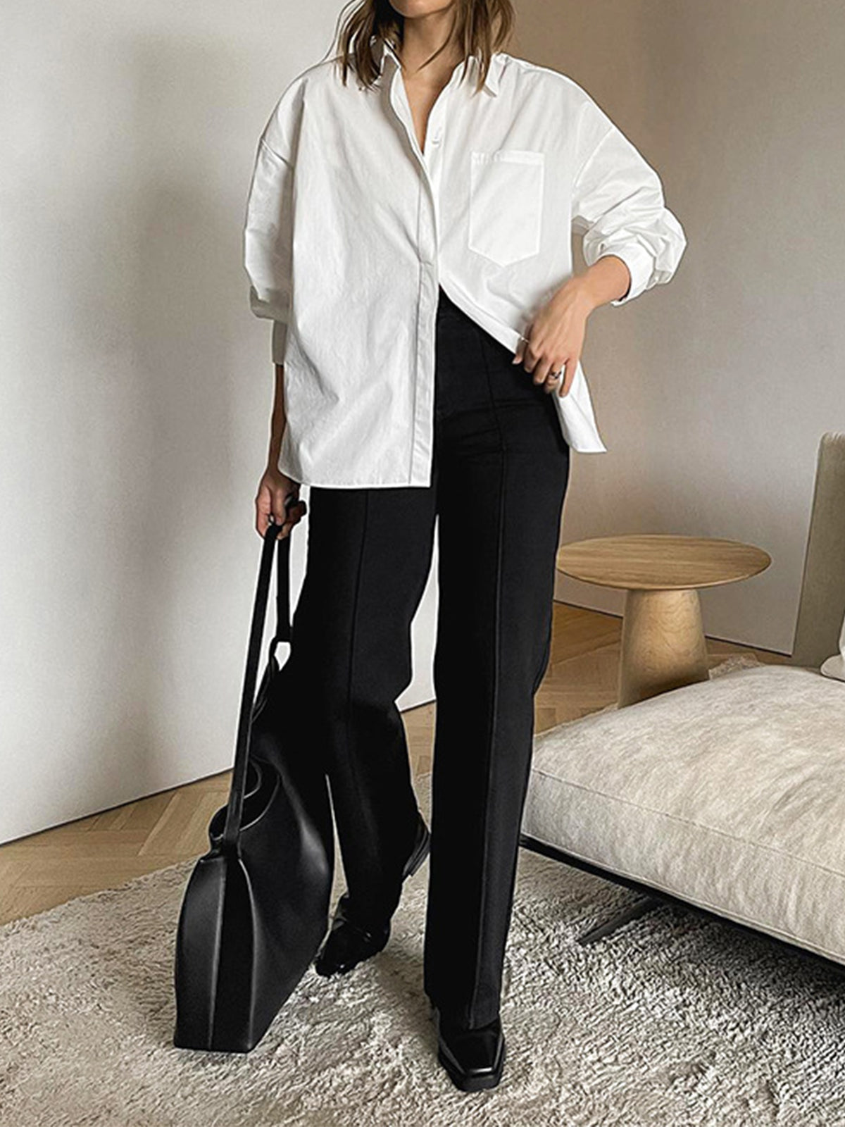 Dames Blouse Oversized Elegante Klassieke Stijl
