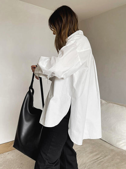 Dames Blouse Oversized Elegante Klassieke Stijl