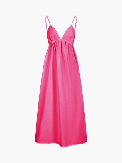 Rugloze Maxi Jurk Zomerjurk Elegant Cut-Out Design