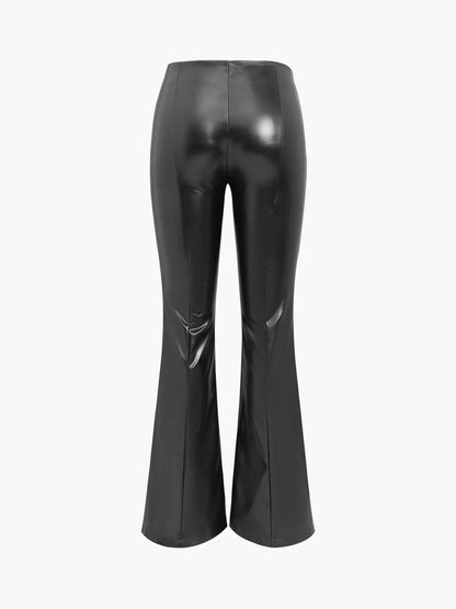 High Waist Broek met Ritsen Stijlvolle Flair Model
