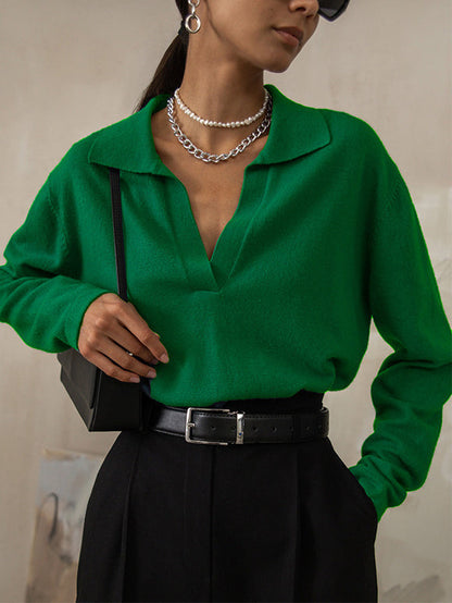 Delisa | Elegante Trui met Hoge Kraag