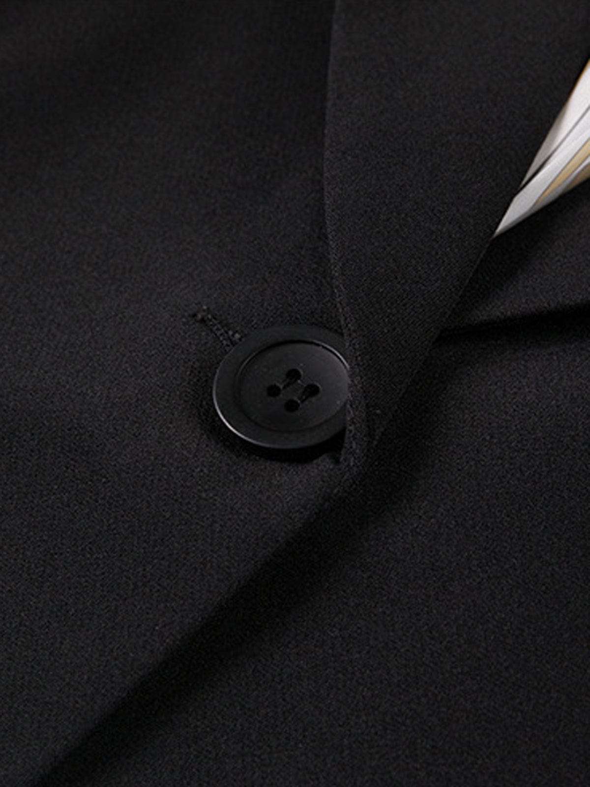 Dames Blazer Zwart Kantoorjasje Kort Modieus Design