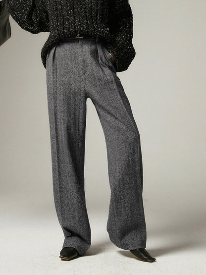Grijze Chino Broek Comfortabele Casual Herenbroek