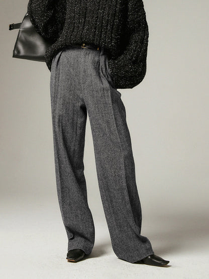 Grijze Chino Broek Comfortabele Casual Herenbroek