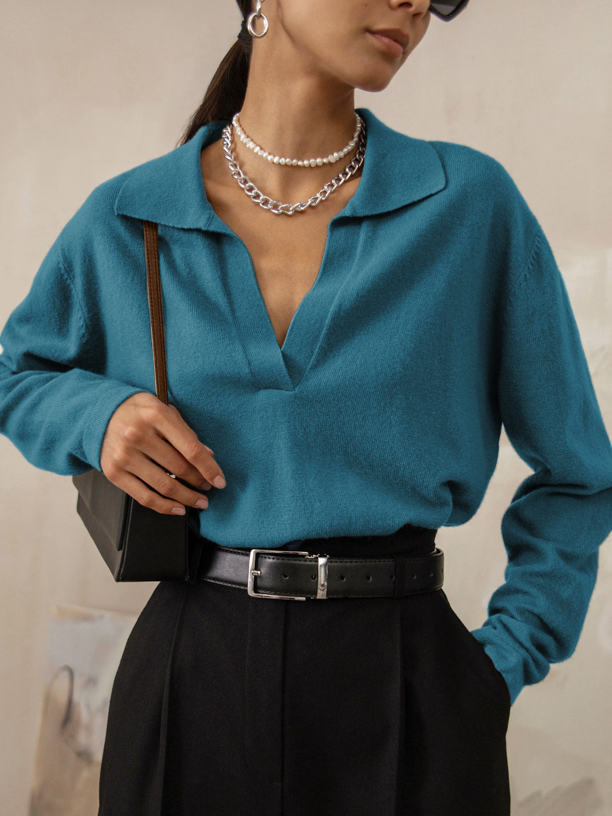 Elegante Trui voor Vrouw met Colletto