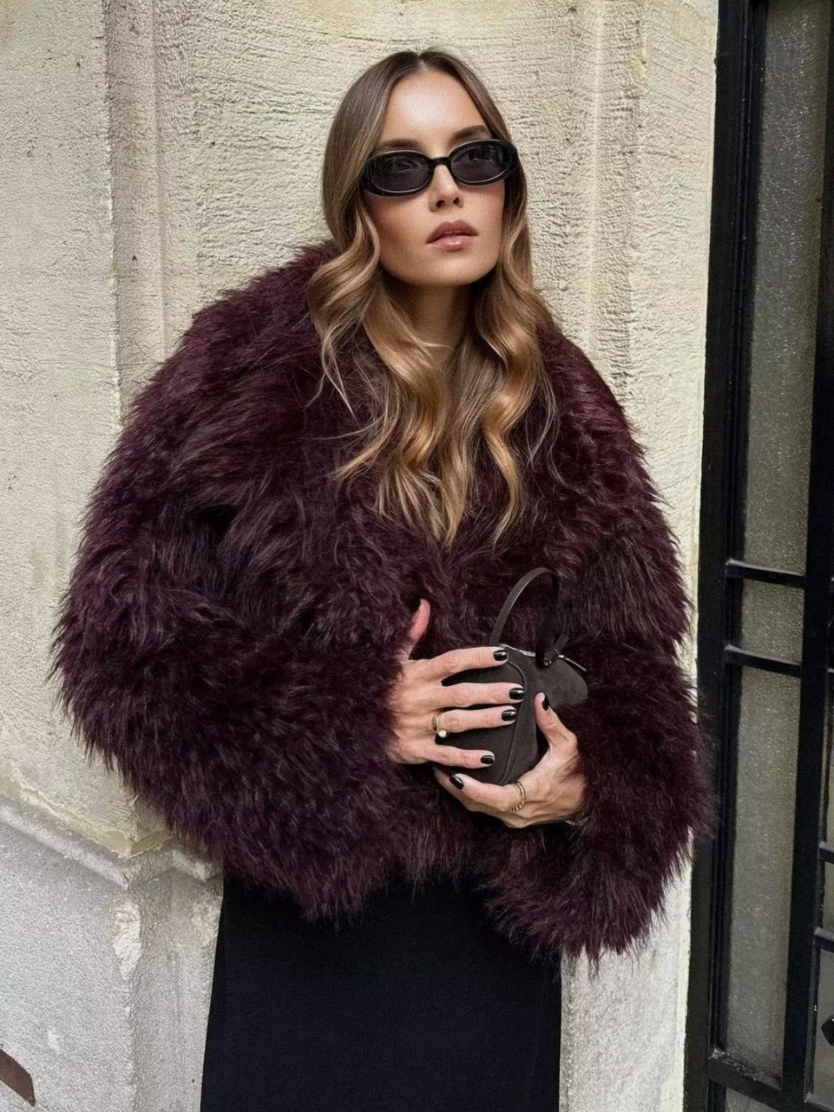 Damesjas Faux Fur Kort Model Zachte Warme Jas - StudioMarella