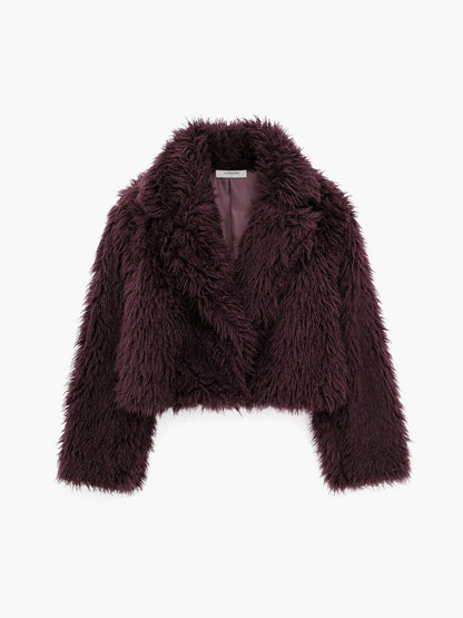 Damesjas Faux Fur Kort Model Zachte Warme Jas