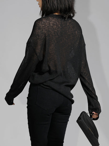 Lichtgewicht Longsleeve Top Losse Pasvorm