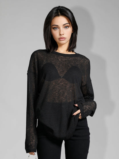 Lichtgewicht Longsleeve Top Losse Pasvorm