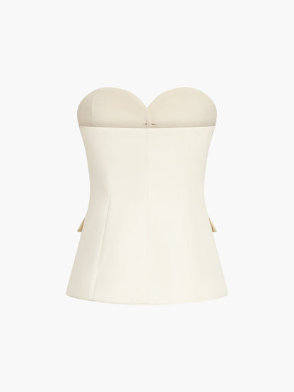 Dames Set Strapless Top en Broek Luxe Tweedelig