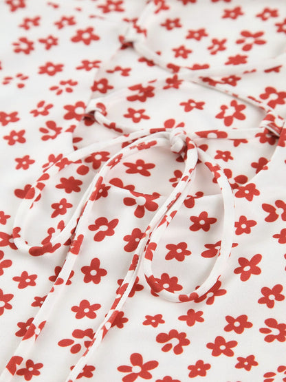Vrouwelijke Zomerjurk Bloemenprint Spaghettibandjes Comfortabel
