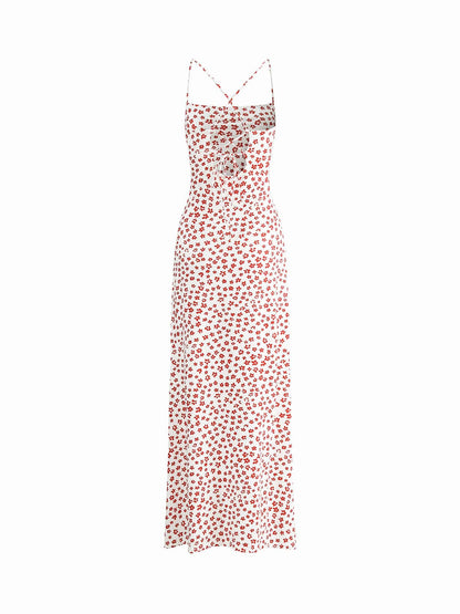 Vrouwelijke Zomerjurk Bloemenprint Spaghettibandjes Comfortabel