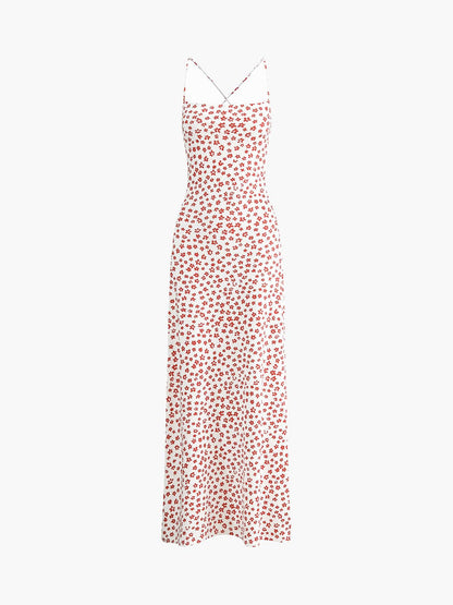 Vrouwelijke Zomerjurk Bloemenprint Spaghettibandjes Comfortabel
