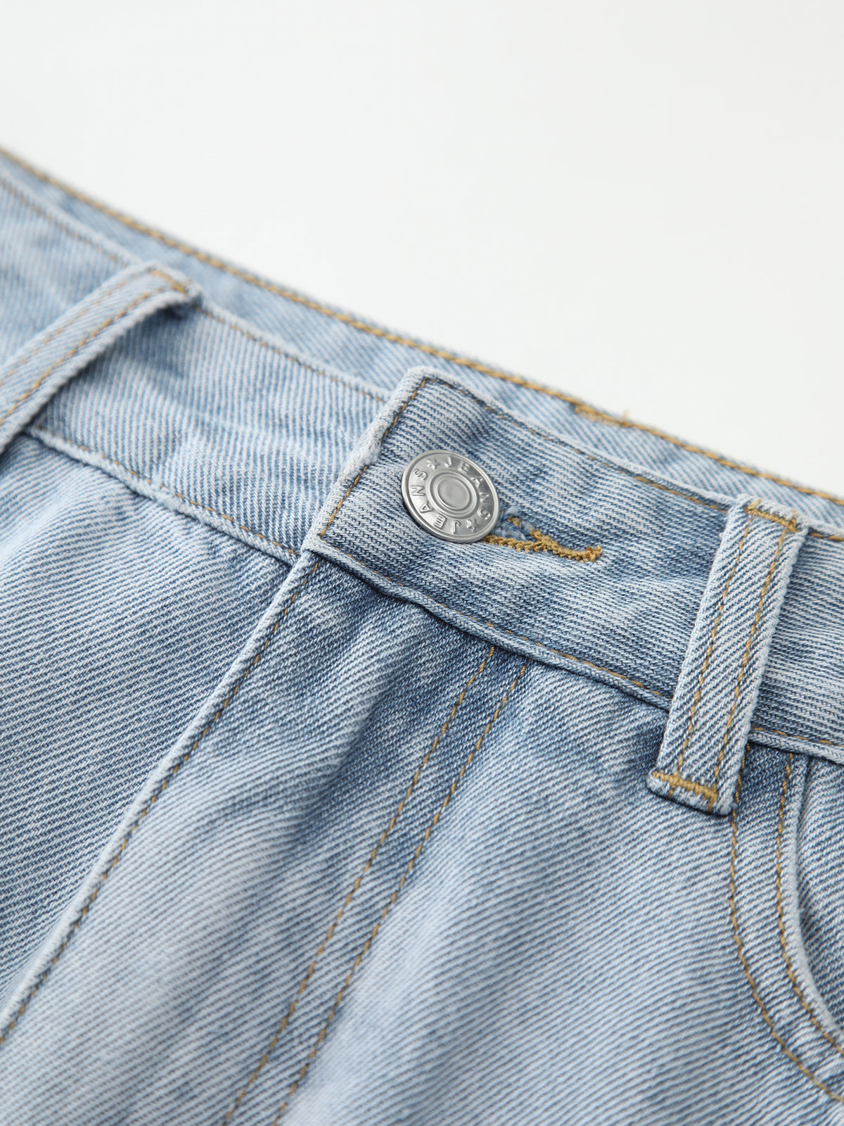 Dames Midi Rok Jeans Blauw Met Voorsplit