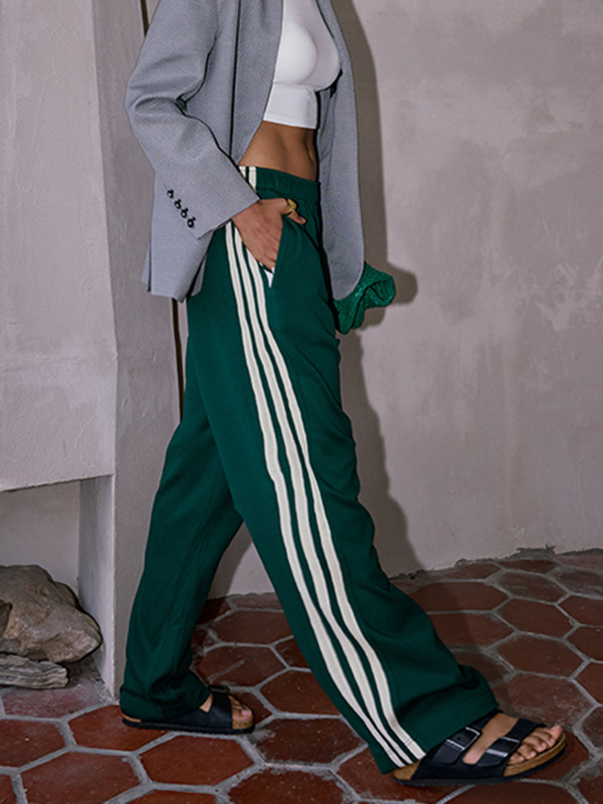 Pantaloni Patchwork Streepjes