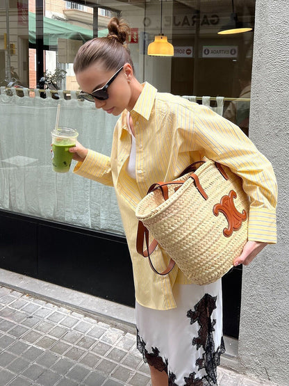 Dames Blouse Gestreept Klassieke Stijl
