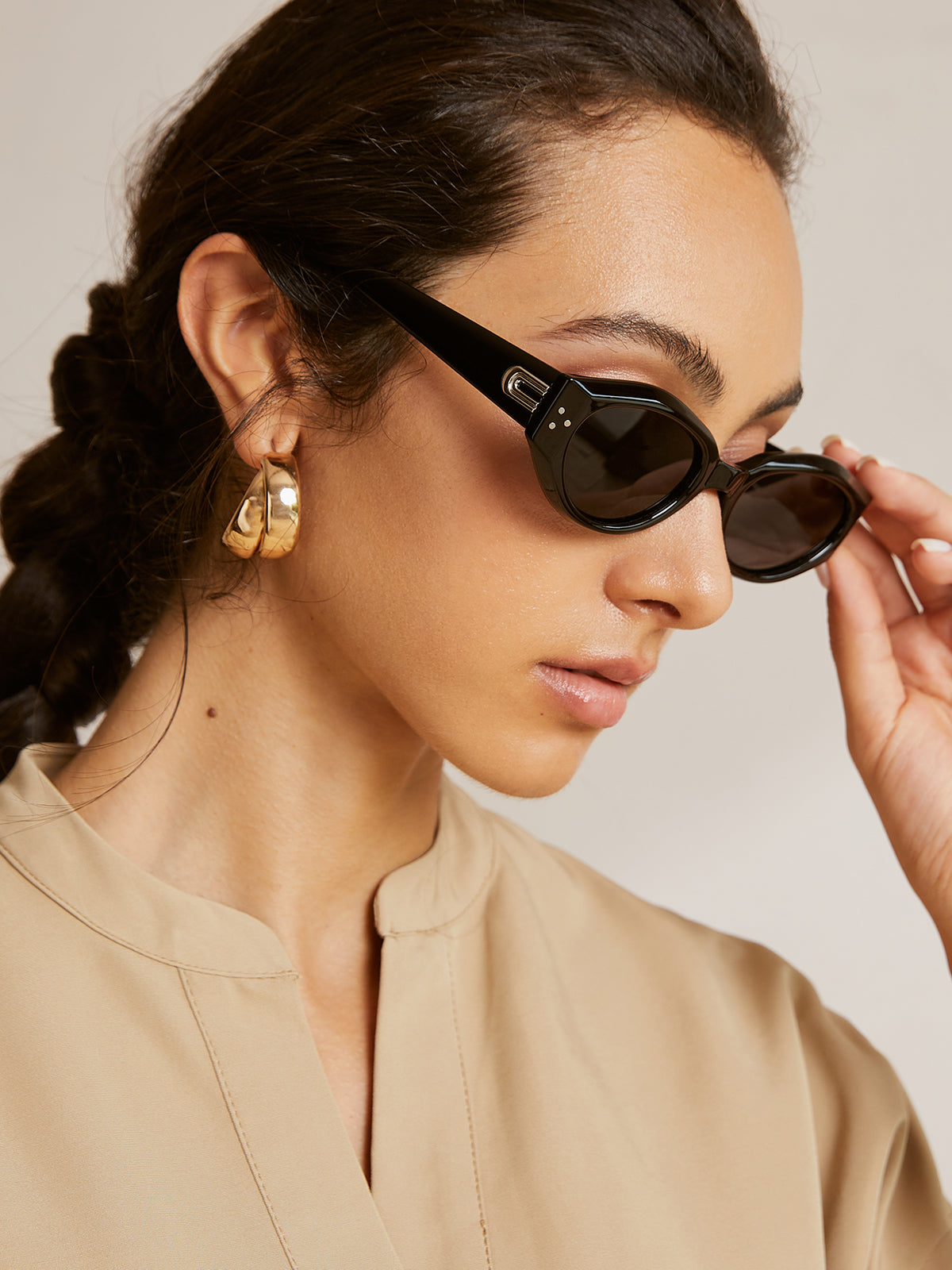 Dames Zonnebril Cat Eye Vintage Stijl UV400 Bescherming - StudioMarella