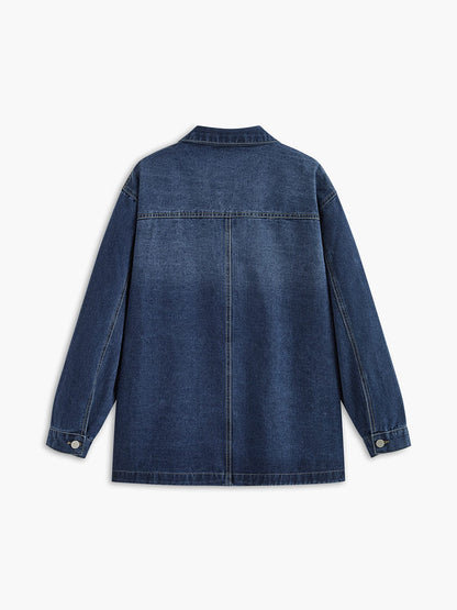 Oversized Denim Jas Relaxt en Stijlvol