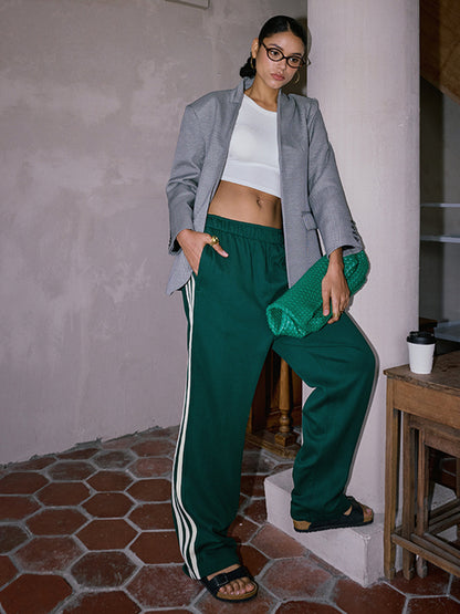 Pantaloni Patchwork Streepjes