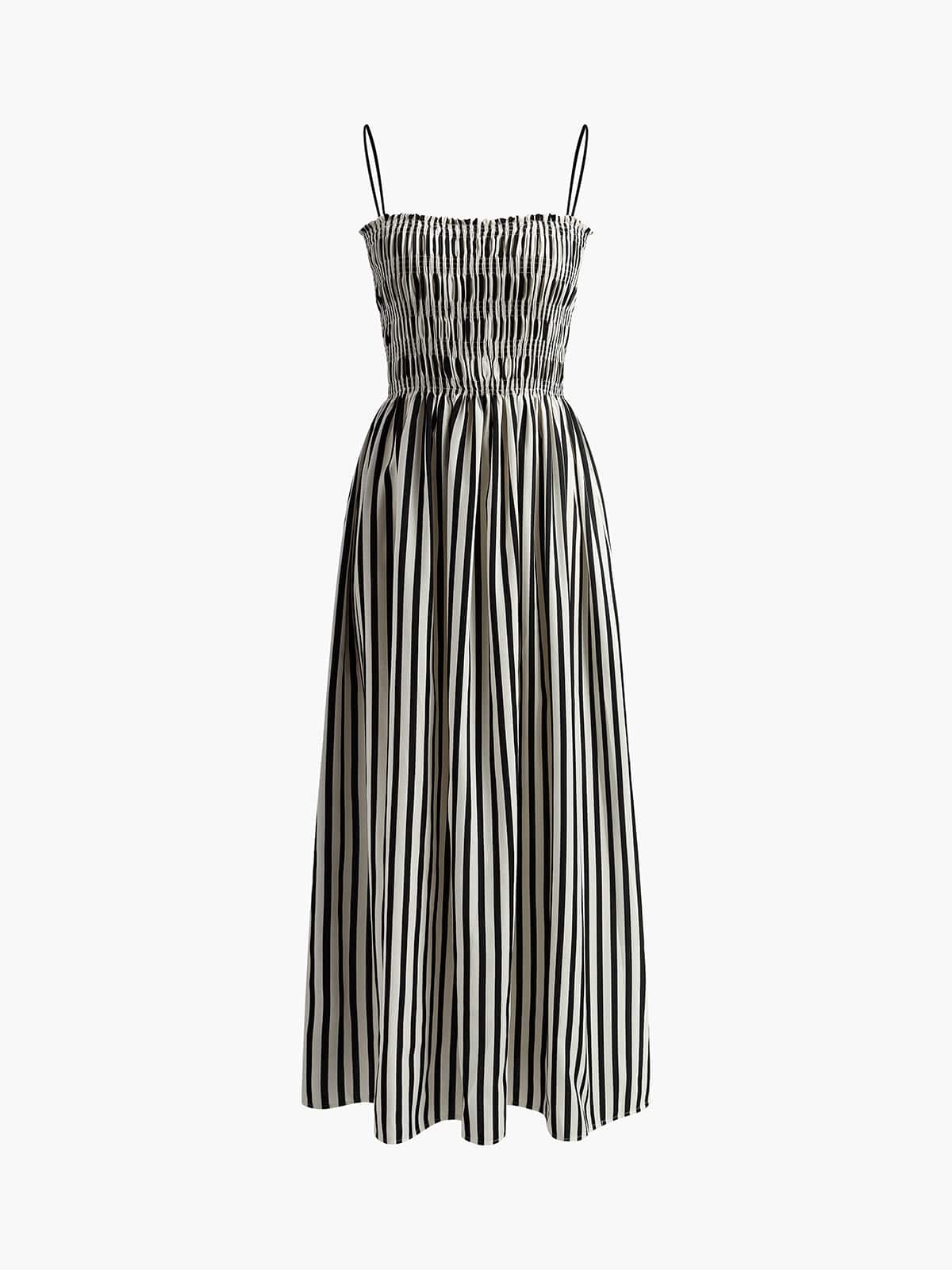 Vrouwen Zomerjurk Strepen Smock Model Elegante Jurk