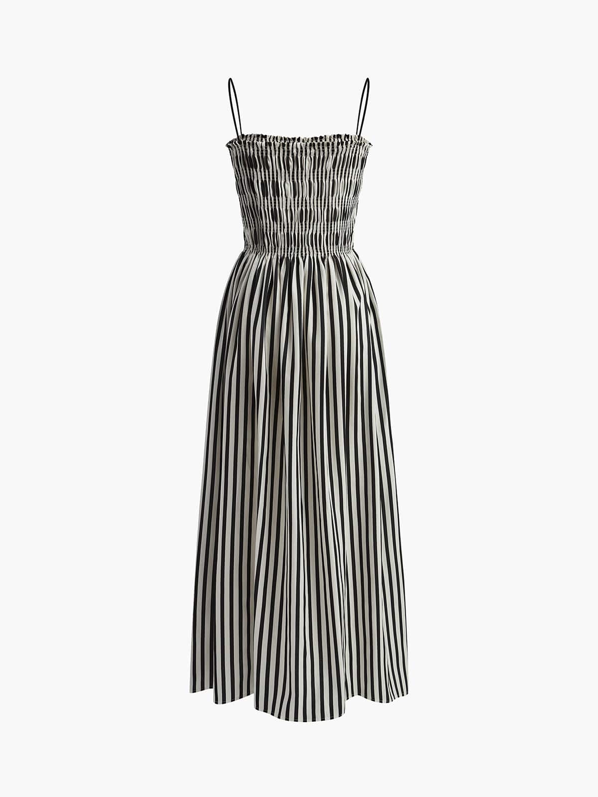 Vrouwen Zomerjurk Strepen Smock Model Elegante Jurk