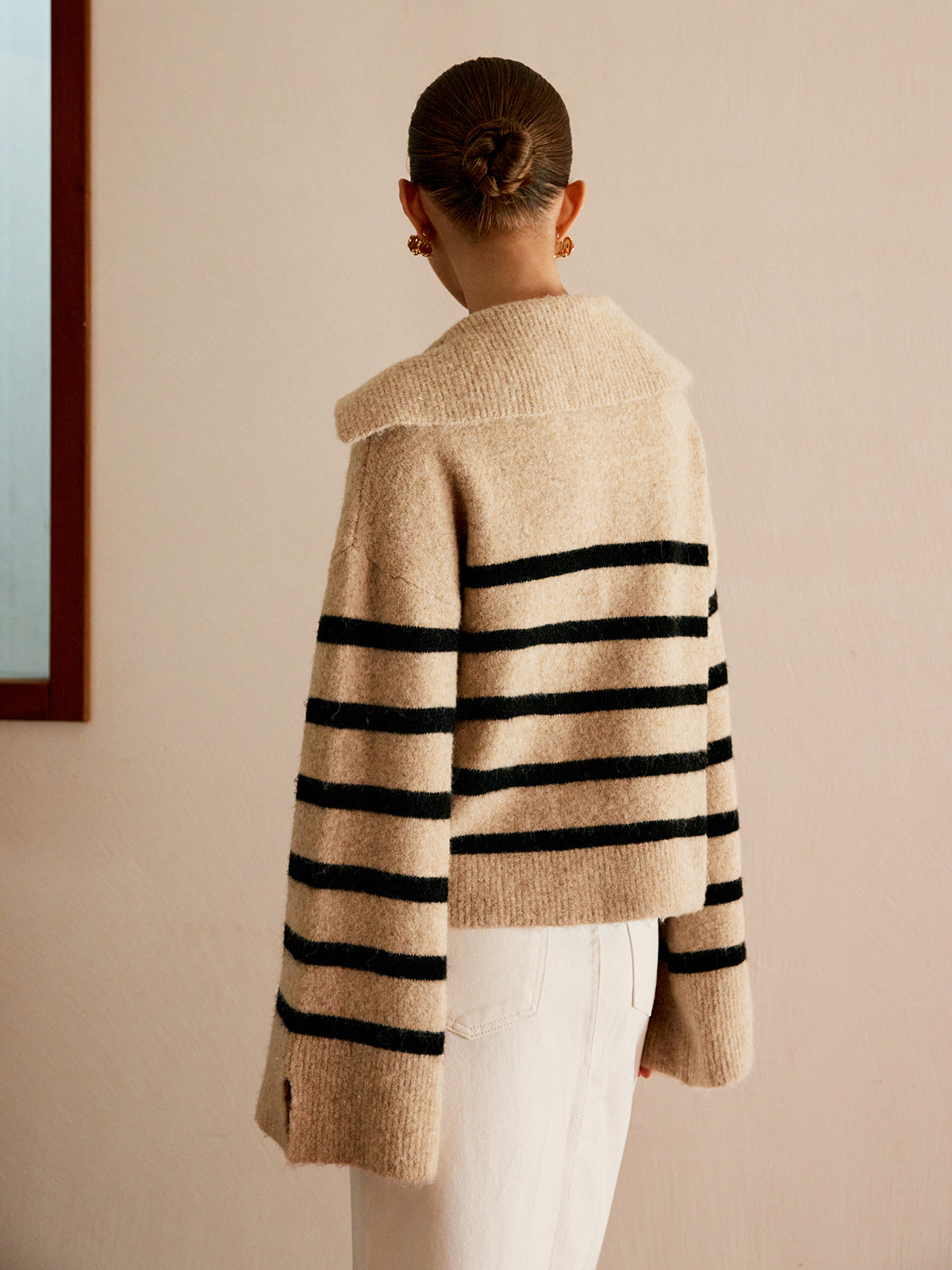 Oversized Trui met Streepjes