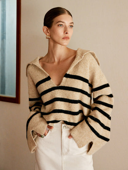 Oversized Trui met Streepjes
