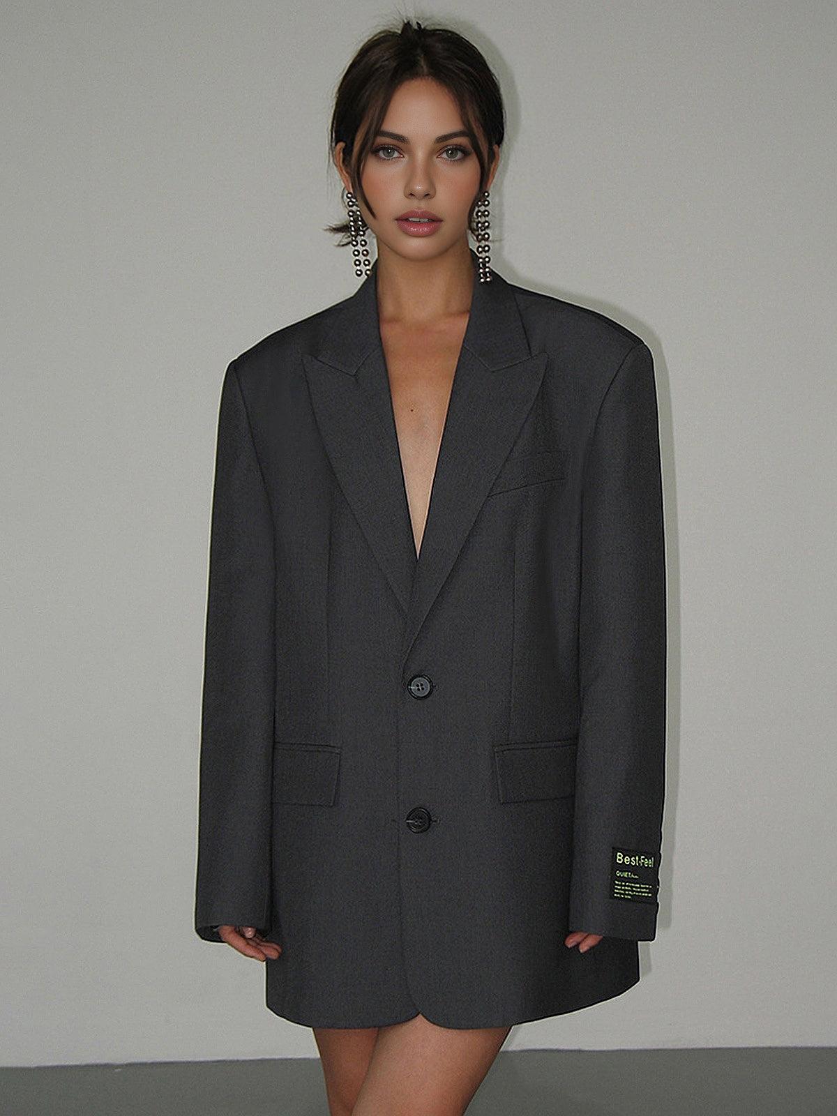 Dames Blazer Klassiek Comfortabel Oversized Model