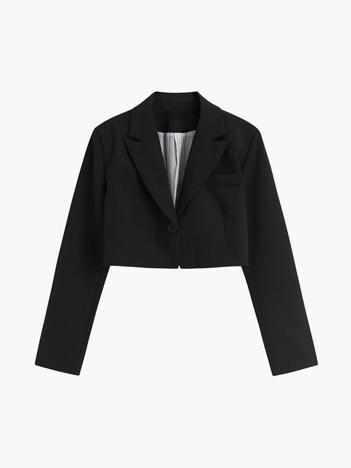Dames Blazer Zwart Kantoorjasje Kort Modieus Design