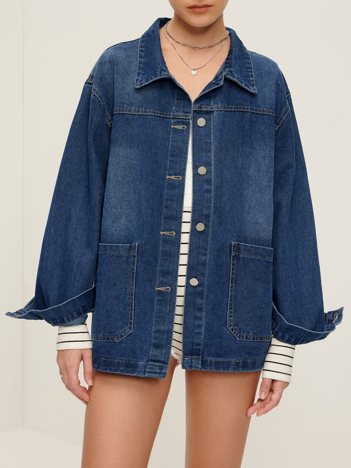 Oversized Denim Jas Relaxt en Stijlvol - StudioMarella
