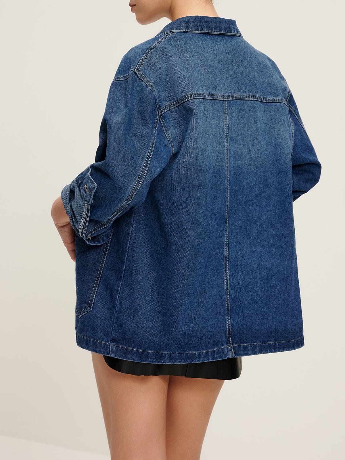 Oversized Denim Jas Relaxt en Stijlvol