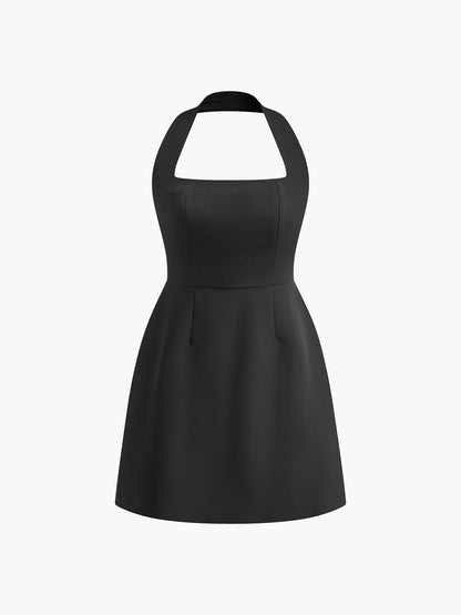A-lijn Mini Jurk Halternek Elegante Korte Zomerjurk
