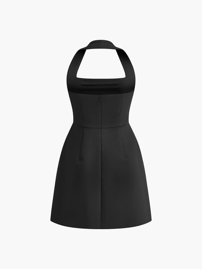 A-lijn Mini Jurk Halternek Elegante Korte Zomerjurk