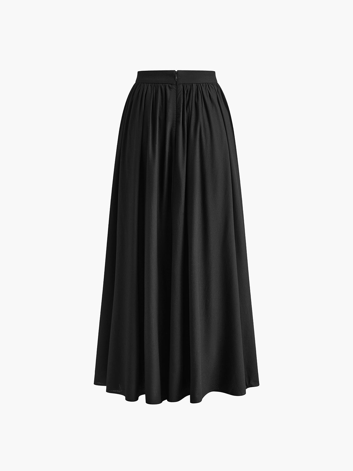 Hoge Taille Maxi Rok Dames Plissé Stijl
