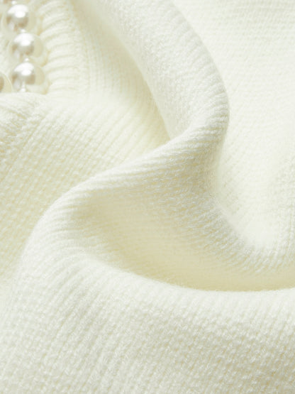 Talicia Cardigan Met Gefranste Randen en Parelmoeren Knopen
