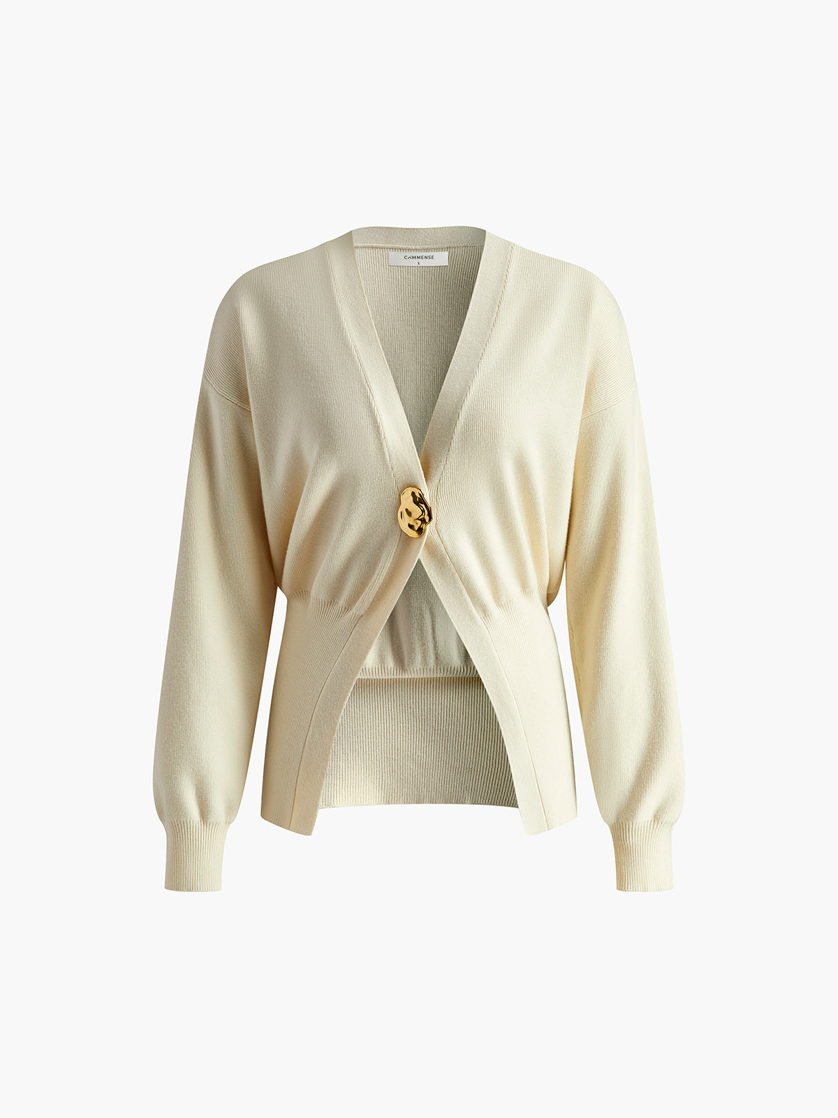 Alyshia Cardigan Effen Kleur Gouden Knopen