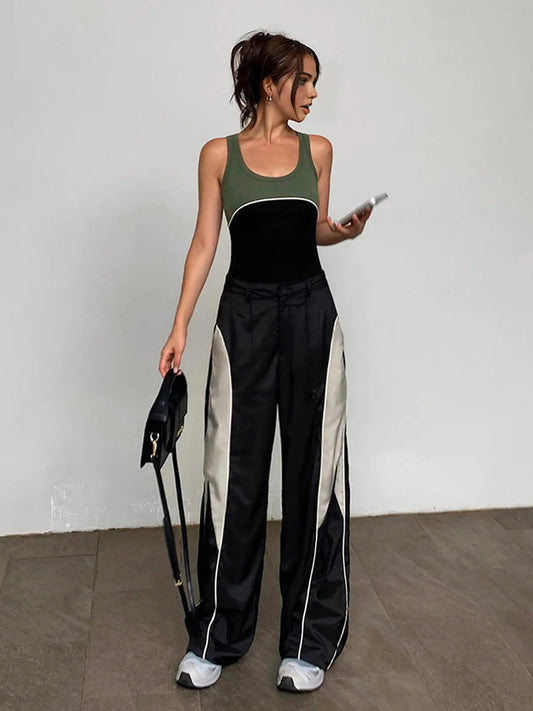 Joggingbroek Wijd en Comfortabel met Sportief Streepdesign - StudioMarella