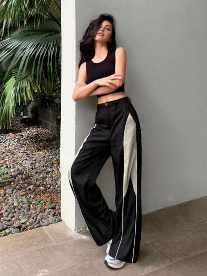Joggingbroek Wijd en Comfortabel met Sportief Streepdesign